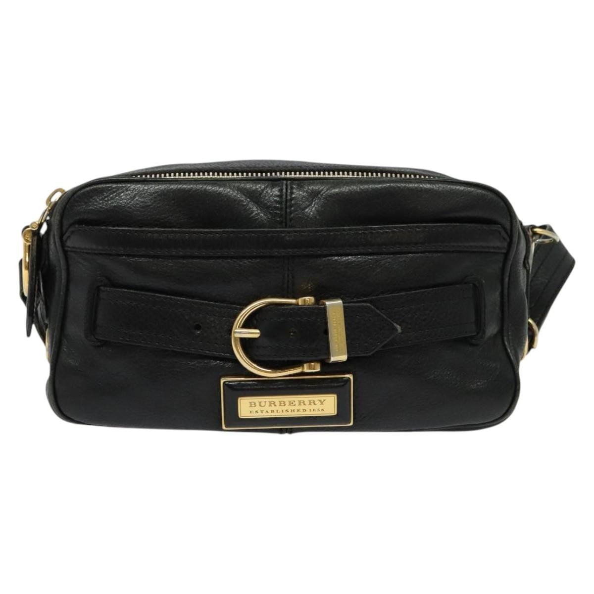 Burberry Shoulder Bag Leather, BLACK, LEATHER, Shoulder bag