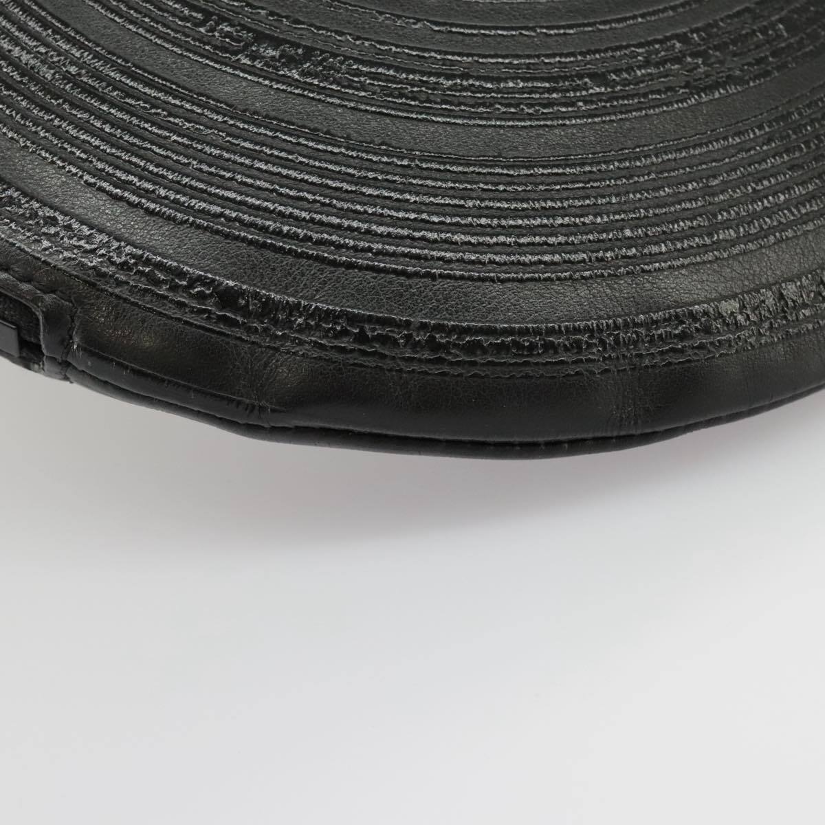 Louis Vuitton Disk pouch Leather, BLACK, LEATHER, Clutche & pouche