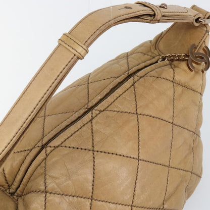 Chanel Cloudy Bundle Hobo Quilted Lambskin, BROWN, LEATHER, Handbag