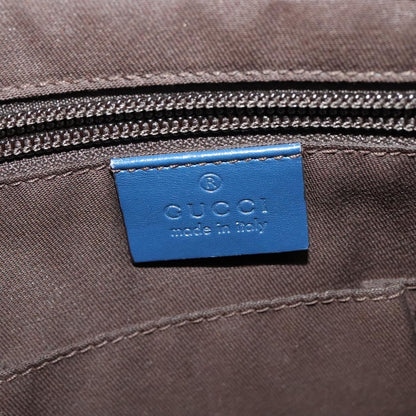 Gucci Zip Top Messenger Bag Diamante Leather, BLUE, LEATHER, Shoulder bag