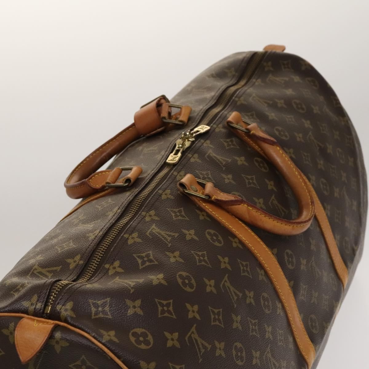 Louis Vuitton Keepall Bag Monogram Canvas, BROWN, CANVAS, Travel bag