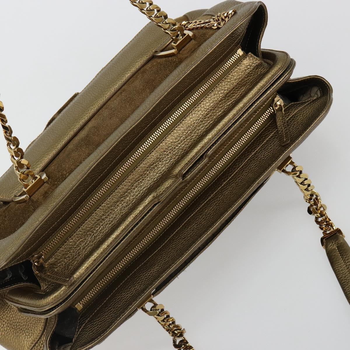 cartier Chain Ladonia Shoulder Bag Leather, Gold, Suede, Tote Bag