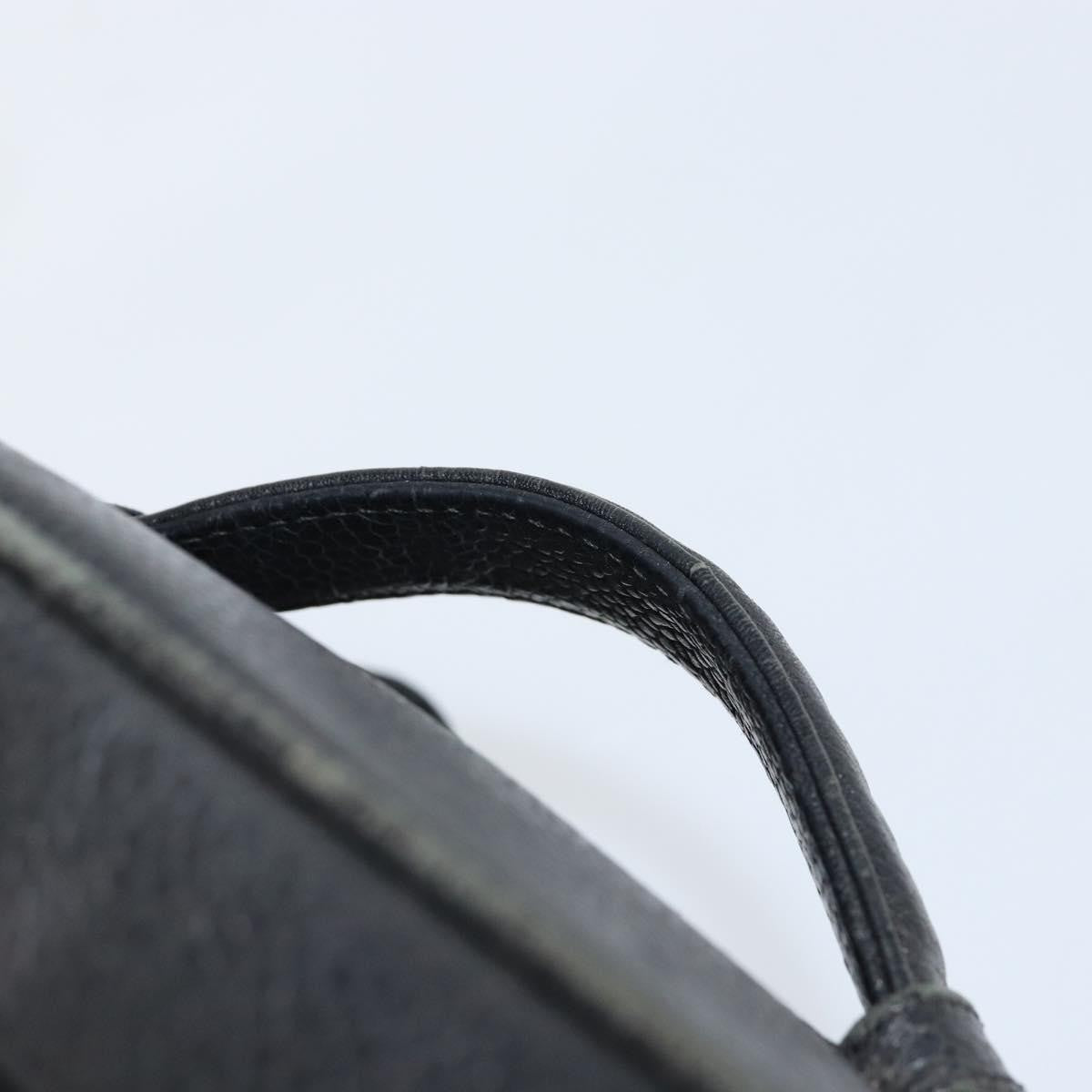 Chanel Vintage Cosmetic Case Leather, BLACK, LEATHER, Clutche & pouche