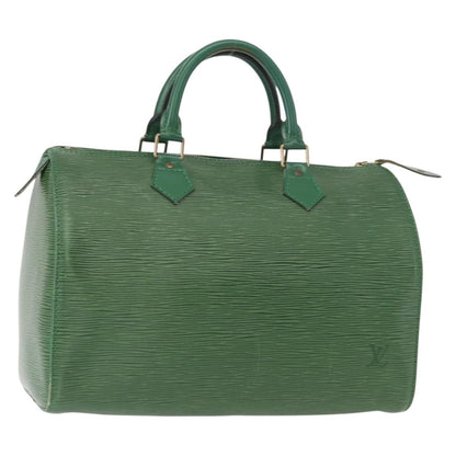 Louis Vuitton Speedy Handbag Epi Leather, GREEN, LEATHER, Handbag