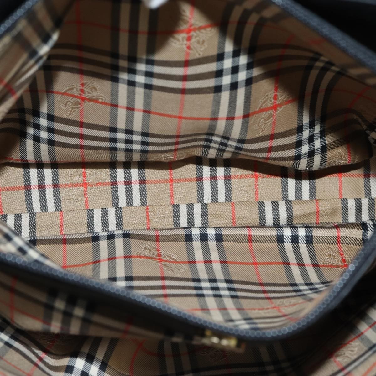 Burberry Vintage Handbag Leather, BLACK, LEATHER, Handbag