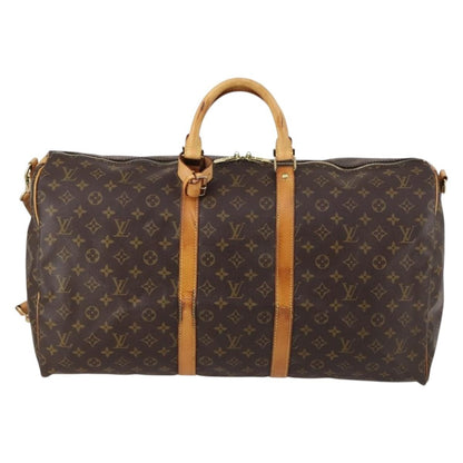 Louis Vuitton Keepall Bandouliere Bag Monogram Canvas, BROWN, CANVAS, Travel bag