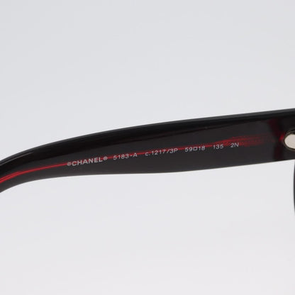 Chanel Logo CC Sunglasses Plastic, Red, Plastic, Sunglasses
