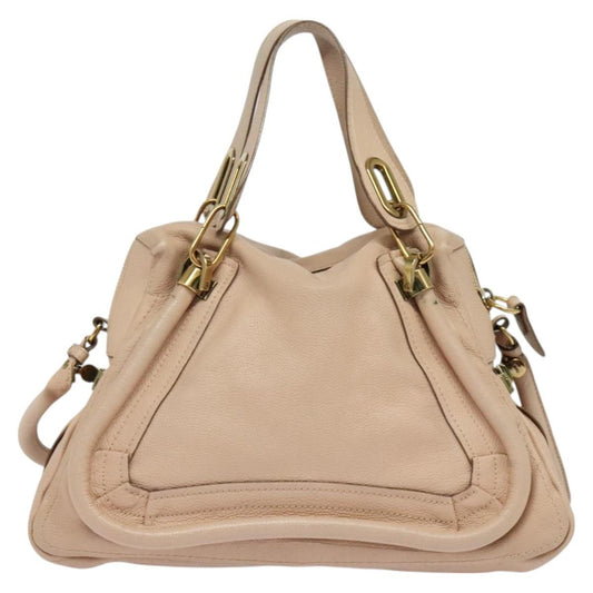 Chloe Paraty Handbag Quilted Leather, BEIGE, LEATHER, Handbag