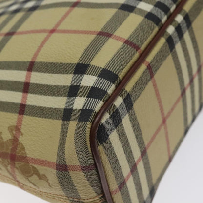 Burberry Top Handle Tote Haymarket Coated Canvas, BEIGE, PVC, Tote bag