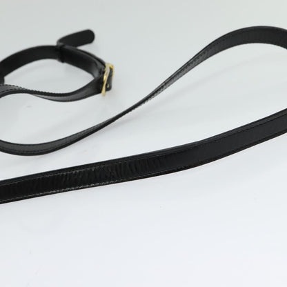 Celine Vintage Circle Logo Crossbody Bag Leather, BLACK, LEATHER, Crossbody bag