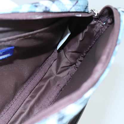 Burberry Nova Handbag Check Pattern, BLUE, NYLON, Clutche & pouche