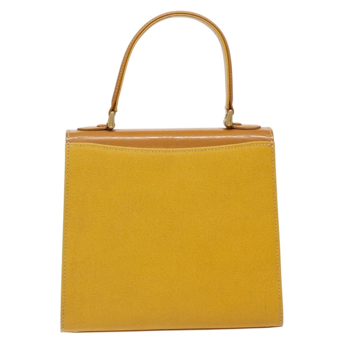 Burberry Vintage Handbag Leather, YELLOW, LEATHER, Handbag