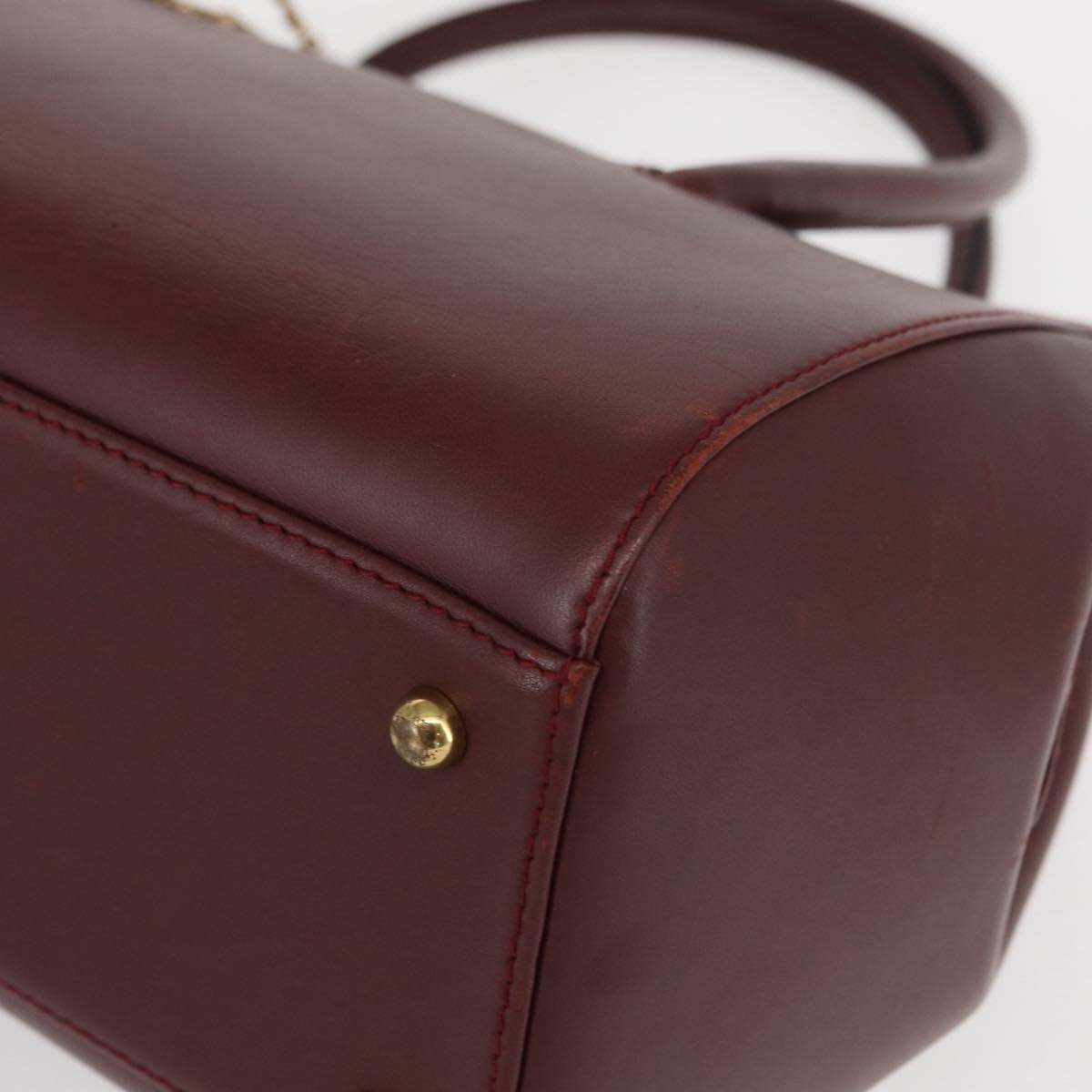 cartier Must De Cartier Leather, BURGUNDY, LEATHER, Handbag