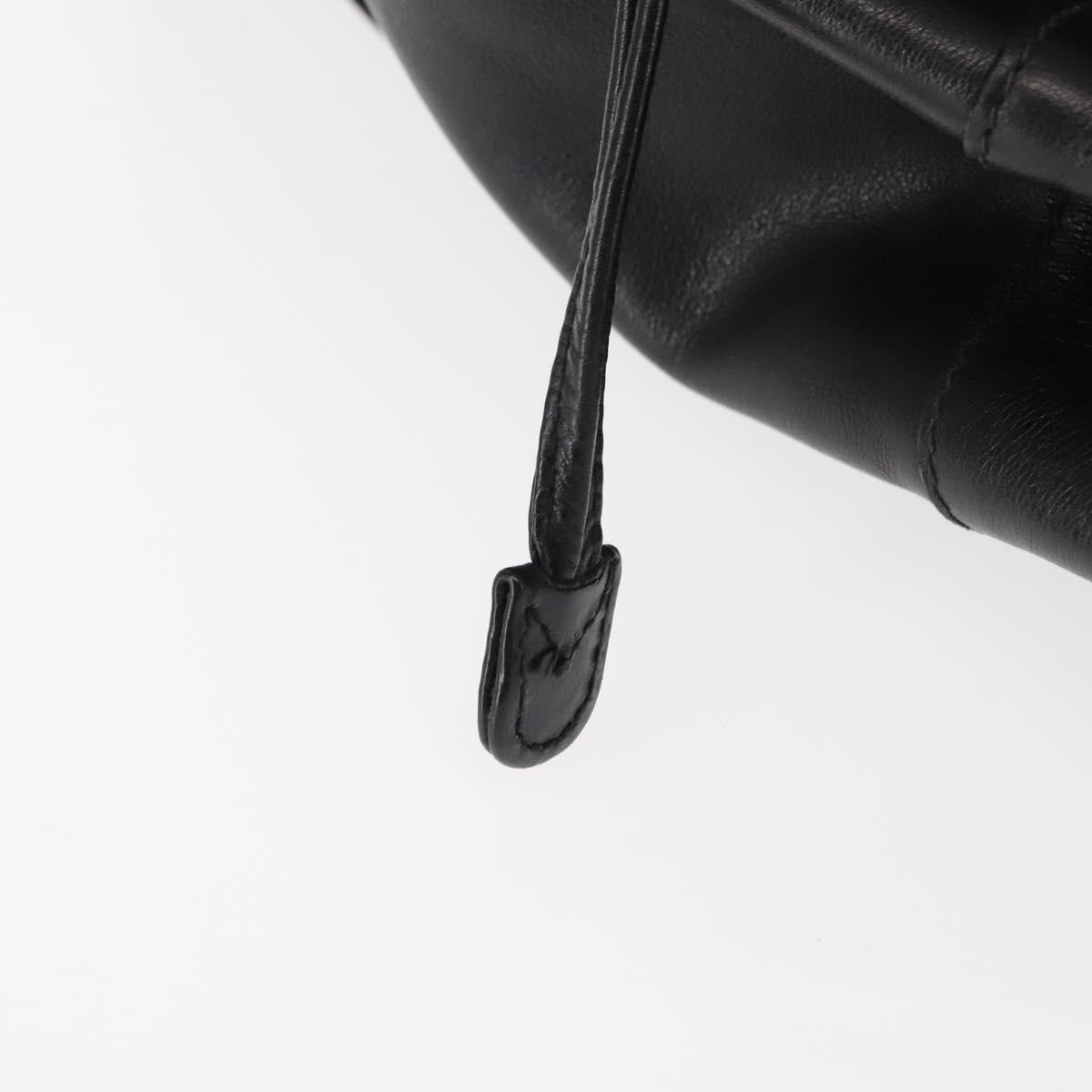 Gucci Vintage Bamboo Sling Backpack Leather, BLACK, LEATHER, Backpack