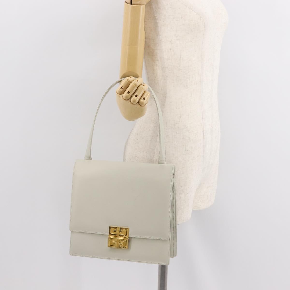 Givenchy 4G shoulder Bag Leather, GRAY, LEATHER, Shoulder bag