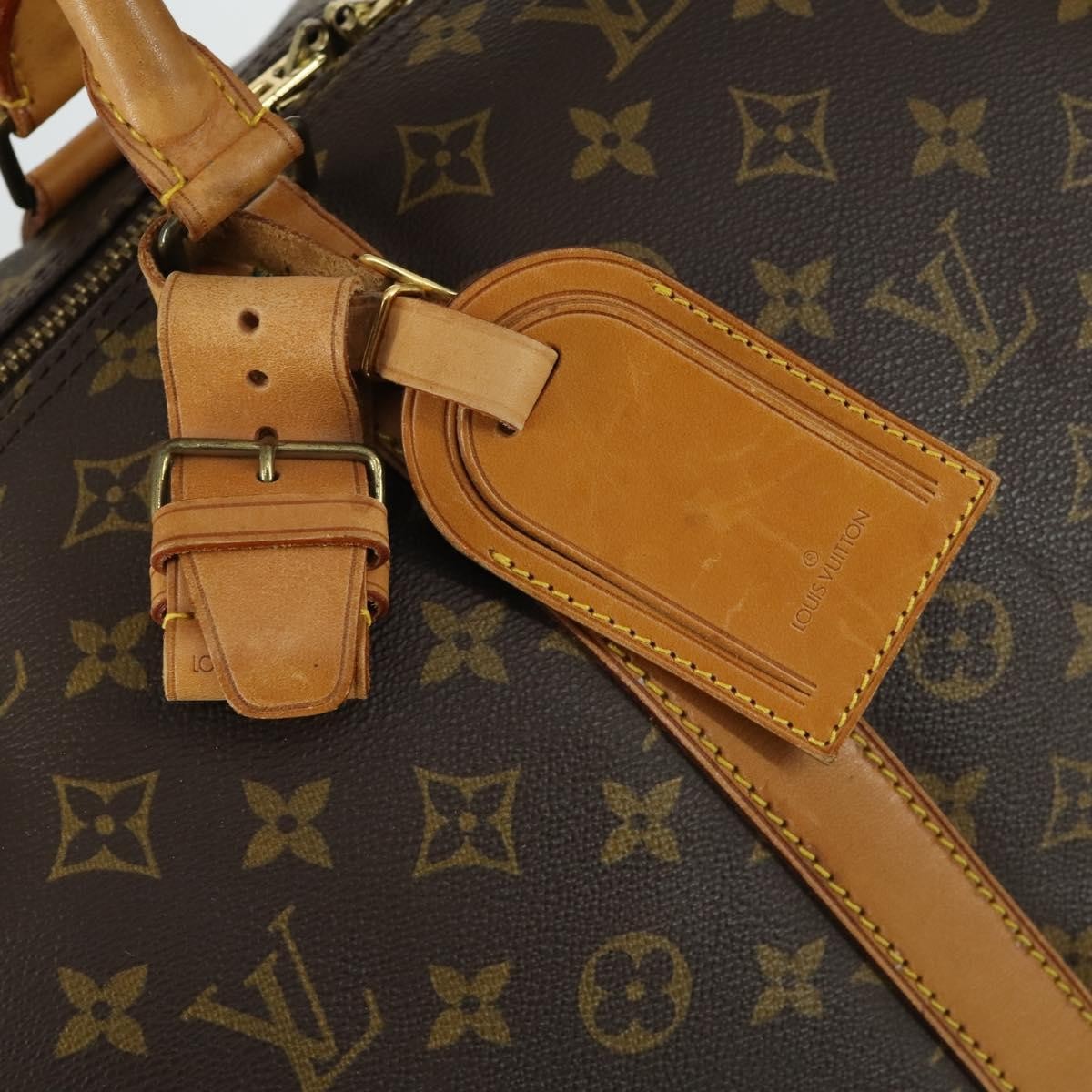 Louis Vuitton Keepall Bag Monogram Canvas, BROWN, CANVAS, Travel bag