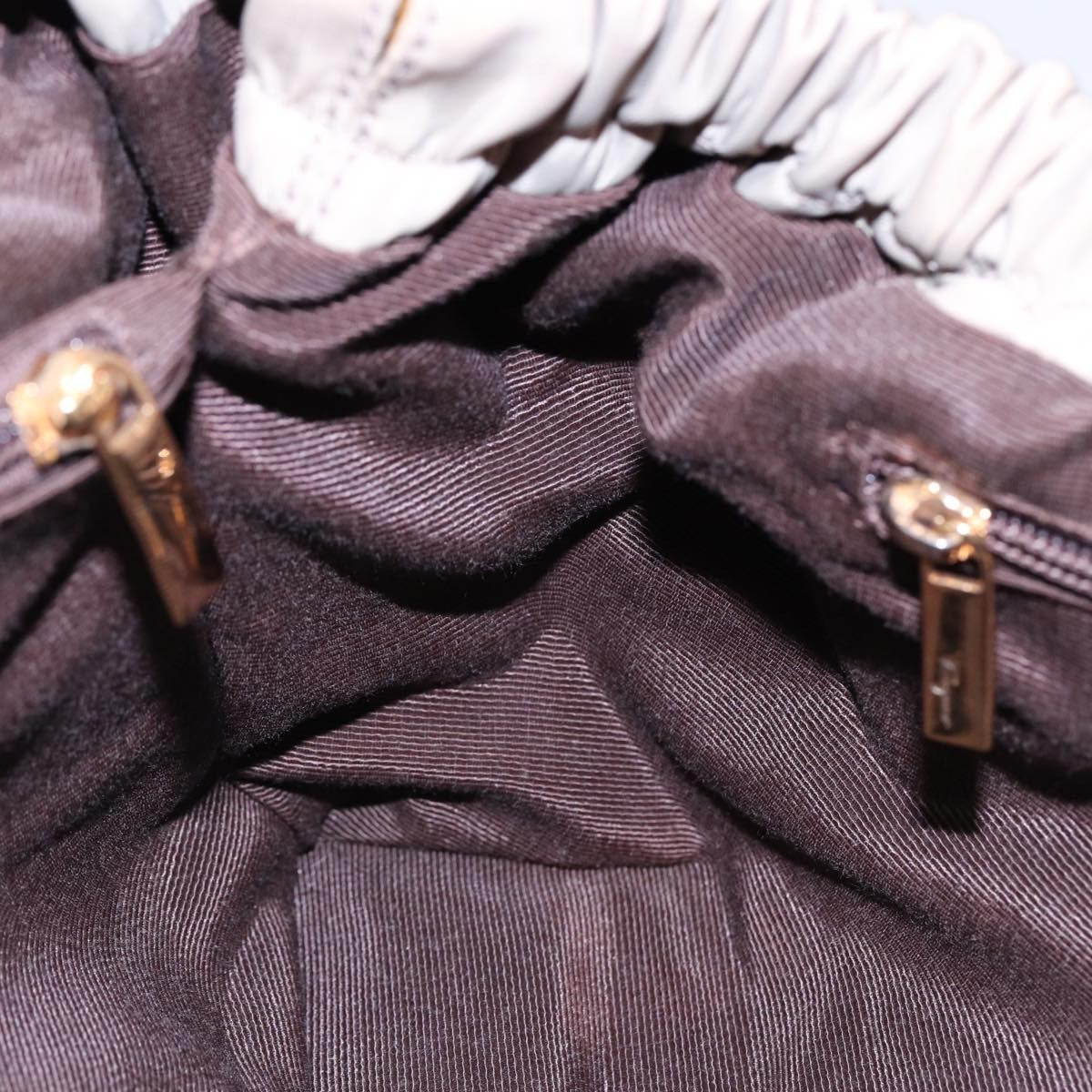 Salvatore Ferragamo Convertible Bow Satchel Nylon, BEIGE, NYLON, Handbag