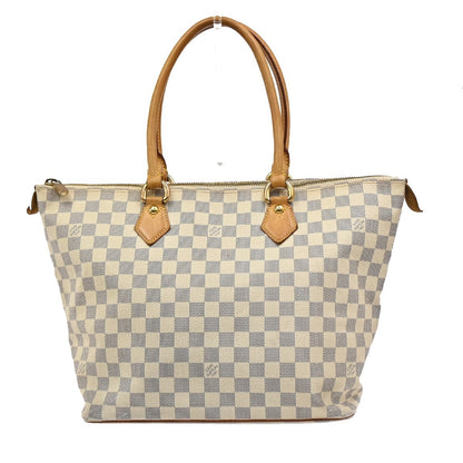 Louis Vuitton Saleya Handbag Damier, WHITE, CANVAS, Shoulder bag