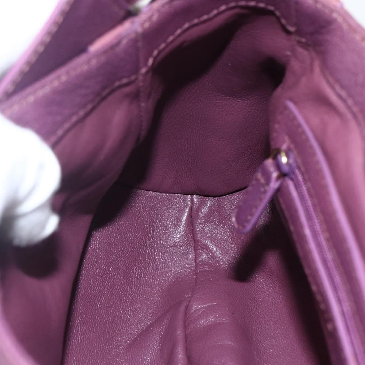 Bvlgari Chandra Satchel Leather, PURPLE, LEATHER, Shoulder bag