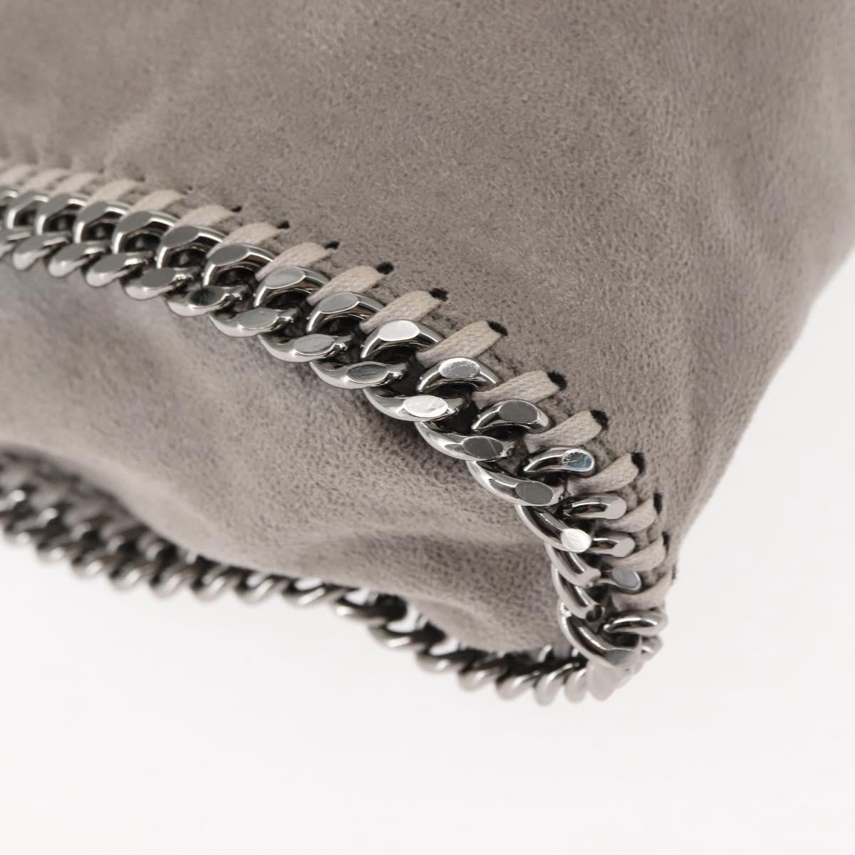 Stella McCartney Falabella Fold Over Crossbody Bag Suede, GRAY, SUEDE, Crossbody bag