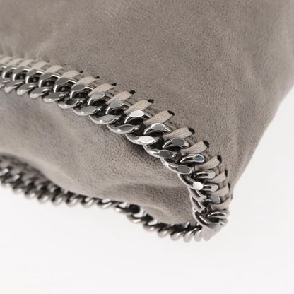 Stella McCartney Falabella Fold Over Crossbody Bag Suede, GRAY, SUEDE, Crossbody bag