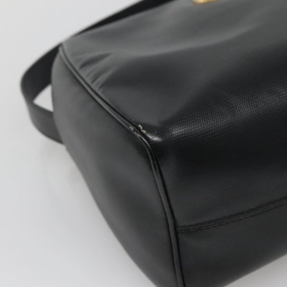 Celine Circle Logo Handbag Leather, BLACK, LEATHER, Handbag