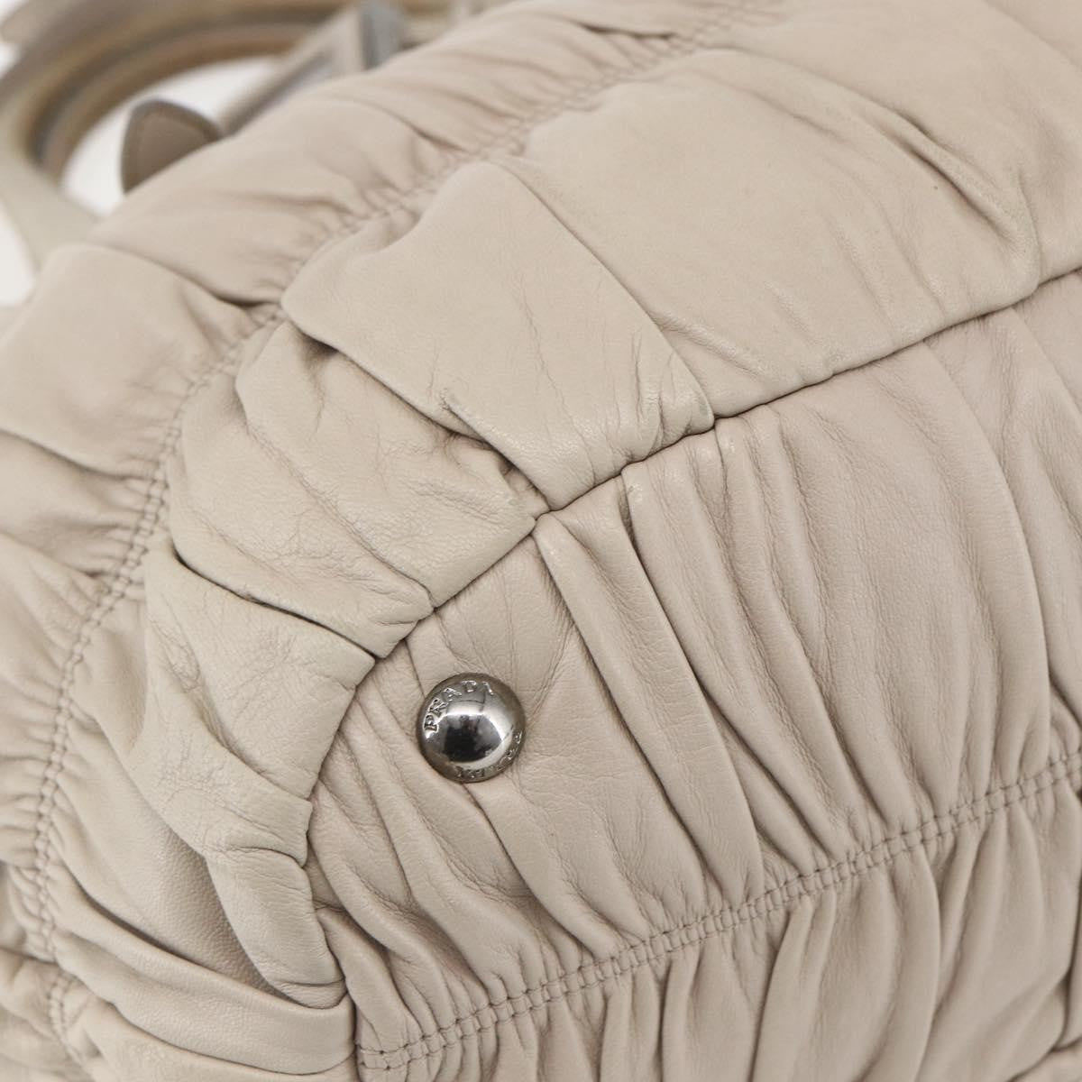 Prada Gaufre Convertible Tote Nappa Leather, BEIGE, LEATHER, Handbag