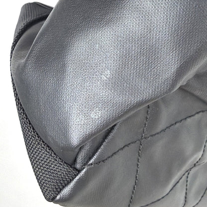 Chanel Biarritz Pocket Tote Quilted Coated Canvas, BLACK, CANVAS, Tote bag