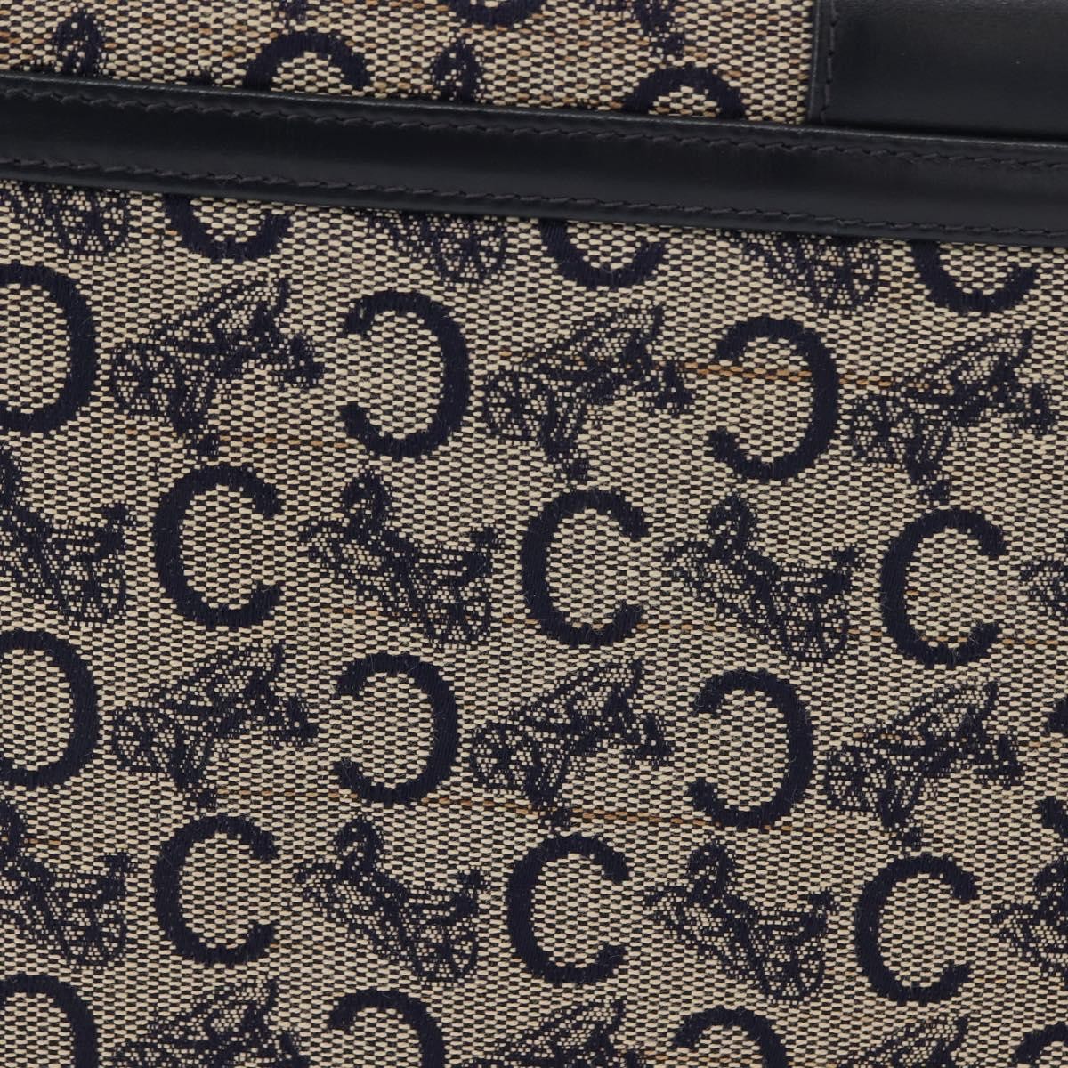 Celine C Sulky Shoulder bag Canvas and Leather, NAVY, CANVAS, Shoulder bag