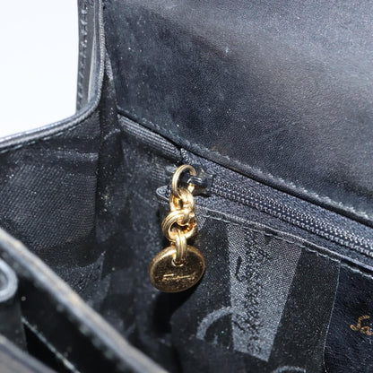 Salvatore Ferragamo Convertible Top Handle Bag Leather, BLACK, LEATHER, Handbag