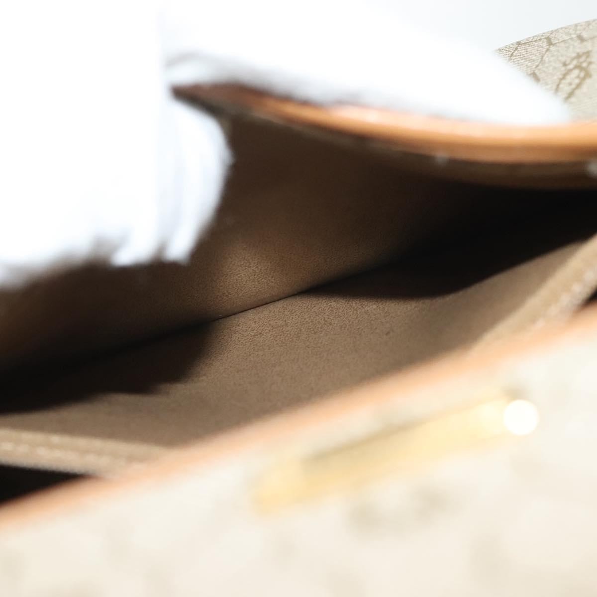 Christian Dior Vintage Honeycomb Shoulder Bag Canvas, BEIGE, CANVAS, Shoulder bag