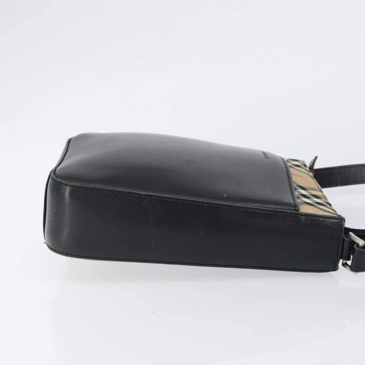 Burberry Nova check Shoulder bag Canvas, BEIGE, LEATHER, Shoulder bag