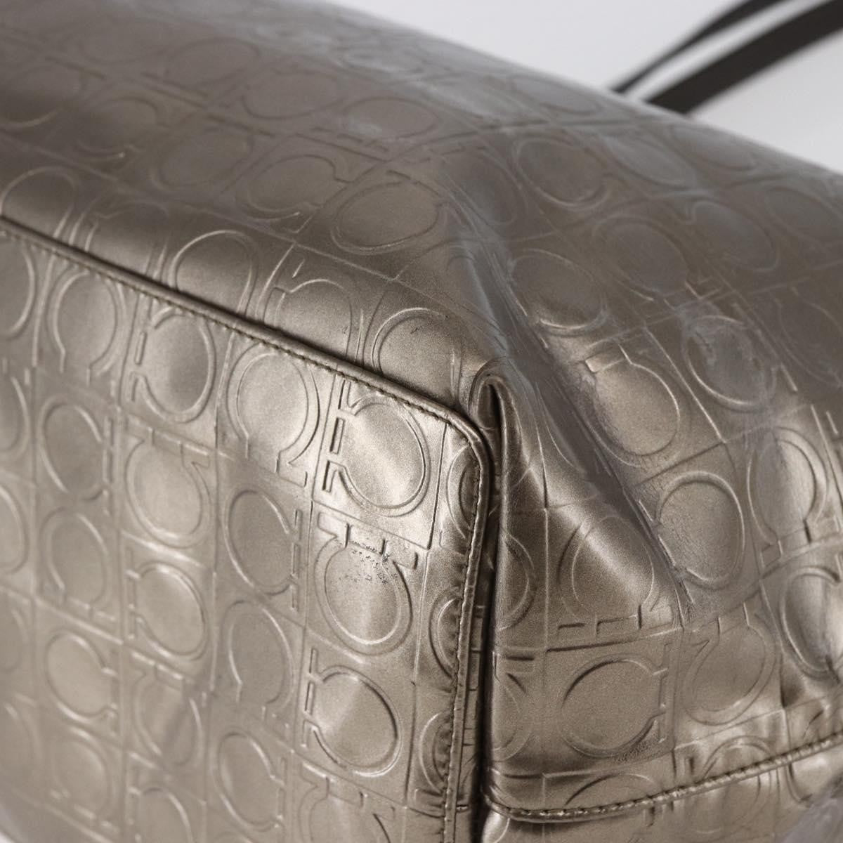 Salvatore Ferragamo Gancini Tote Patent leather, GOLD, PATENT_LEATHER, Tote bag