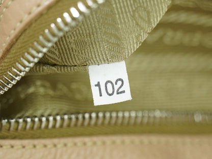 Prada Shopping Tote Vitello Daino, BEIGE, LEATHER, Tote bag