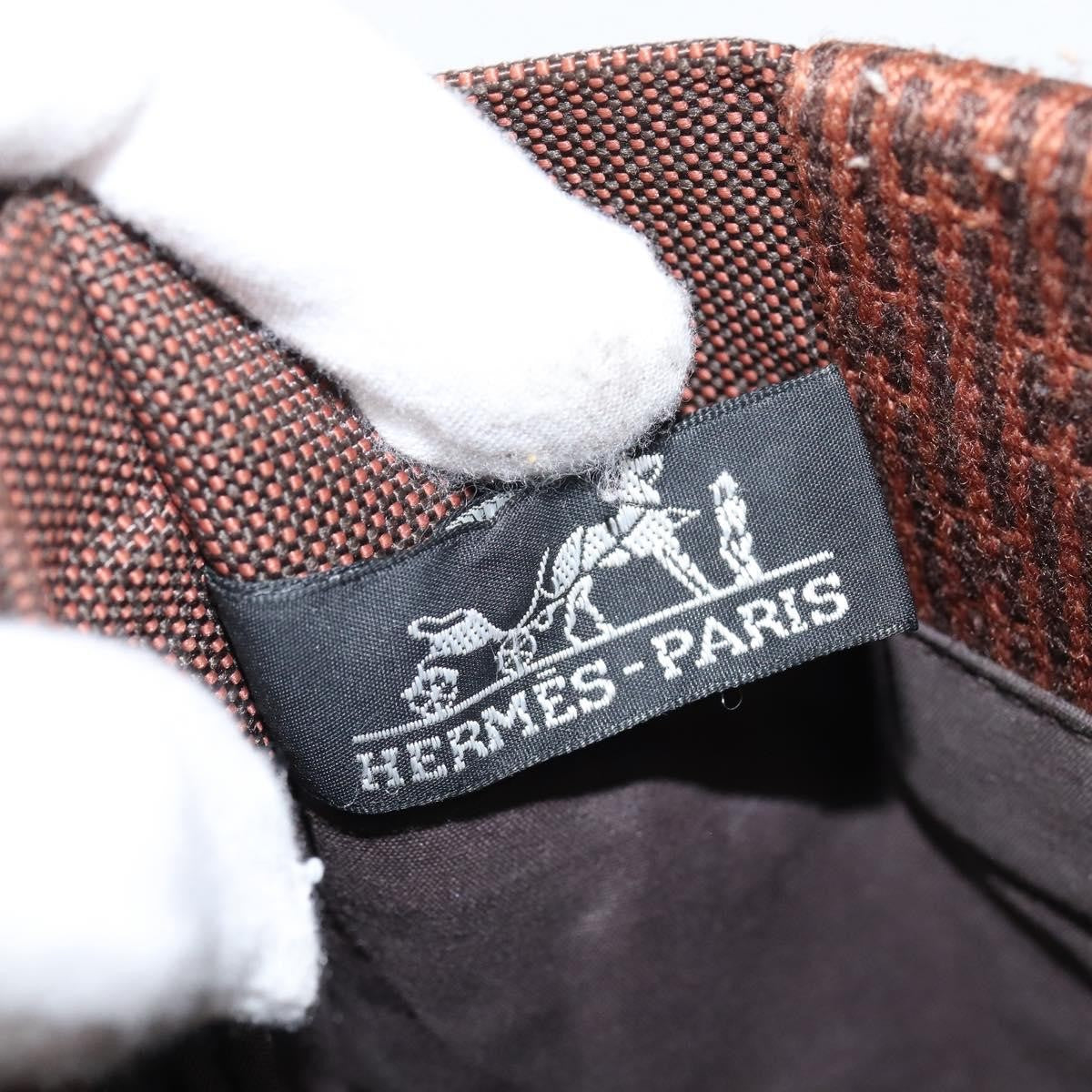 Hermes Herline Crossbody Canvas, BROWN, CANVAS, Clutche & pouche