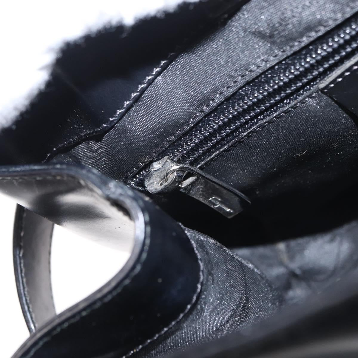 Salvatore Ferragamo Gancini handbag Leather, BLACK, LEATHER, Handbag