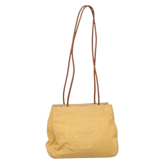 Versace Medusa Shoulder Bag Canvas, YELLOW, CANVAS, Shoulder bag