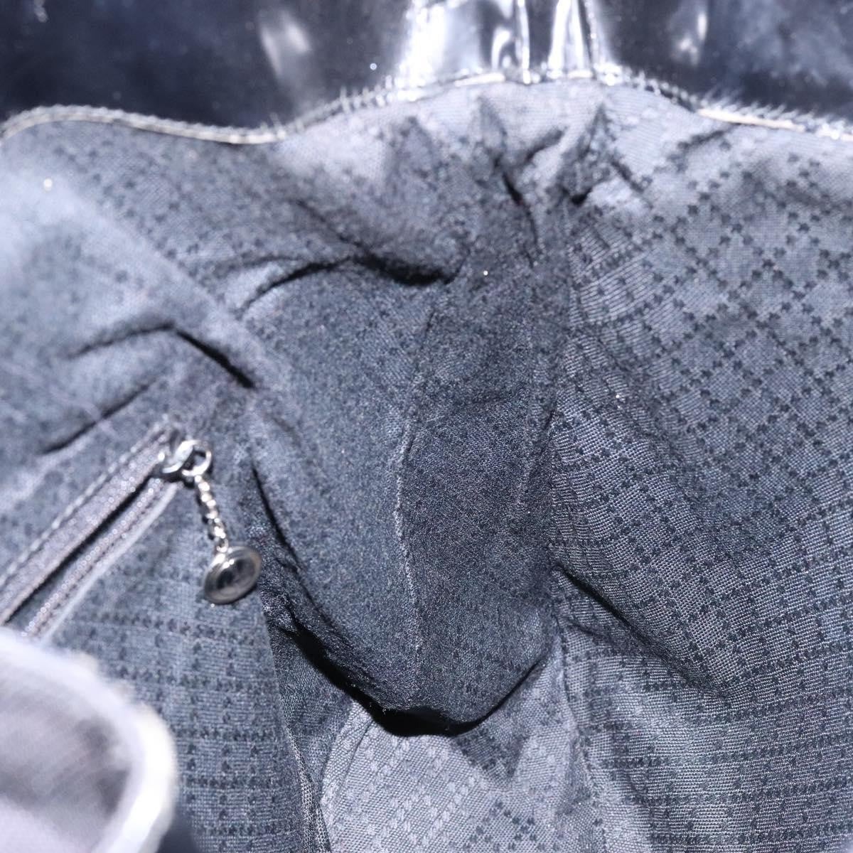 Gucci Vintage Bamboo Handle Tote Nylon, BLACK, NYLON, Tote bag