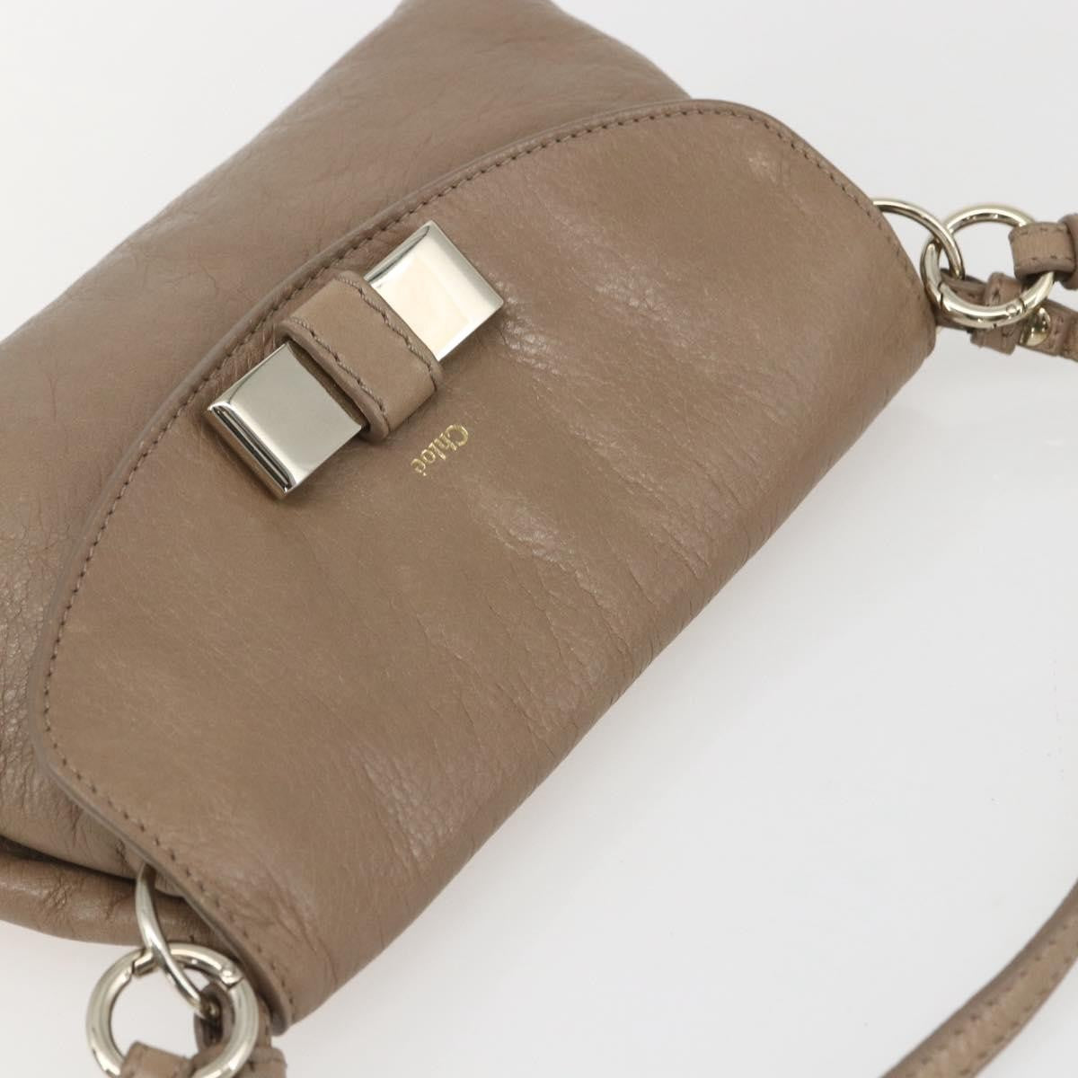 Chloe Lily Handbag Leather, BEIGE, LEATHER, Handbag