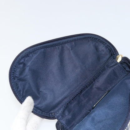 Christian Dior Vintage Saddle Coin Purse Diorissimo Canvas, NAVY, CANVAS, Clutche & pouche