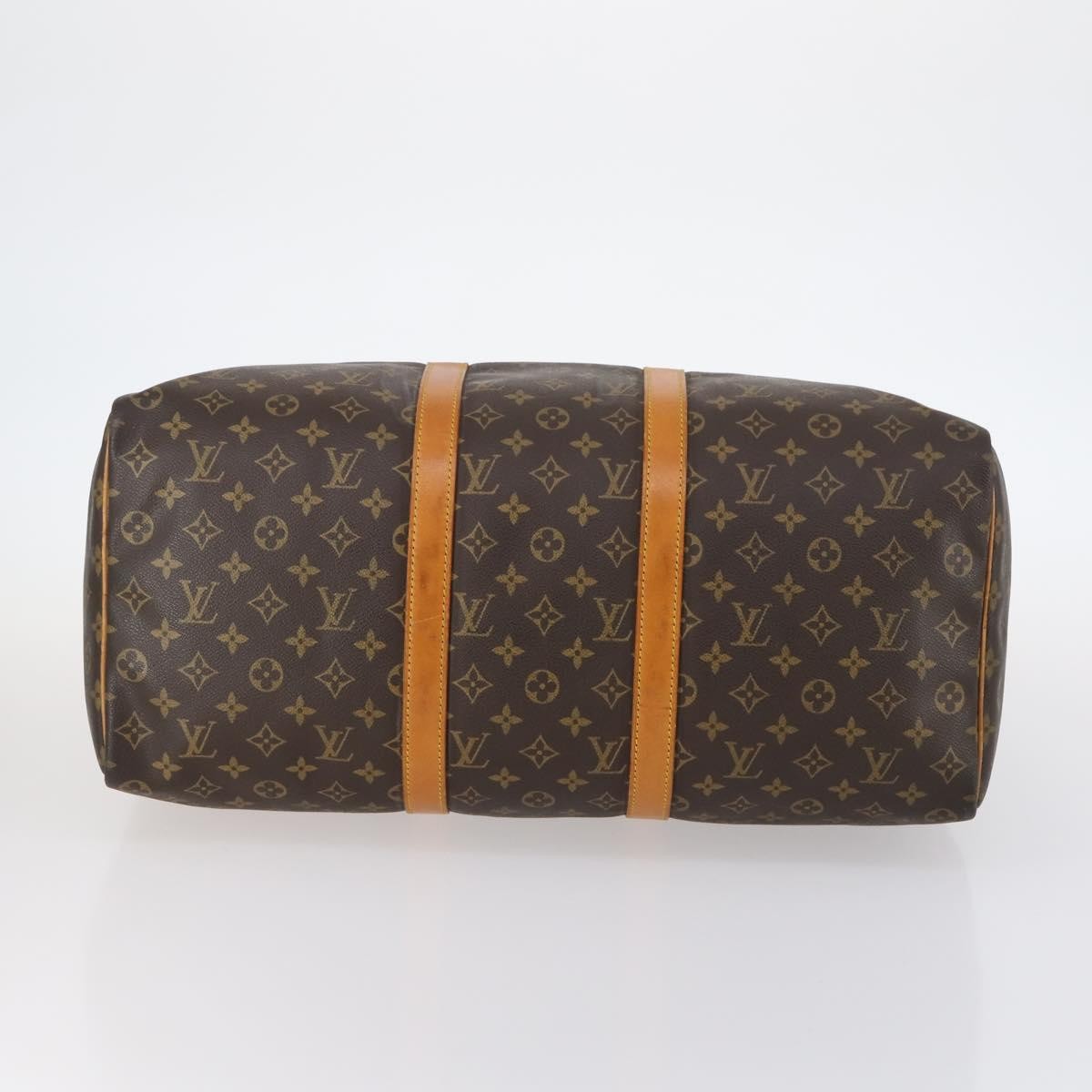 Louis Vuitton Keepall Bag Monogram Canvas, BROWN, CANVAS, Travel bag