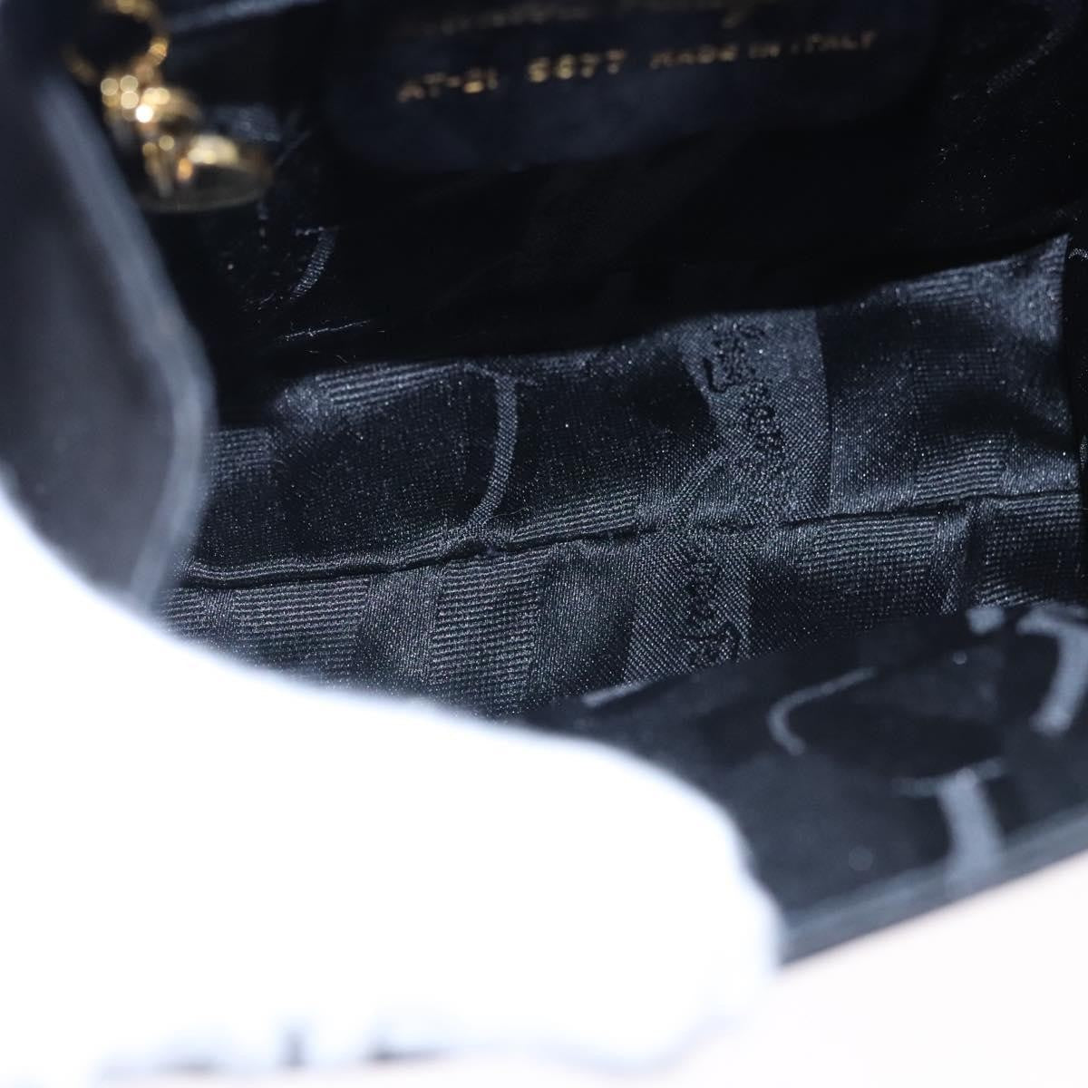 Salvatore Ferragamo Vintage Vara Bow Top Handle Bag Suede, BLACK, SUEDE, Handbag