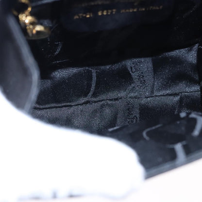 Salvatore Ferragamo Vintage Vara Bow Top Handle Bag Suede, BLACK, SUEDE, Handbag