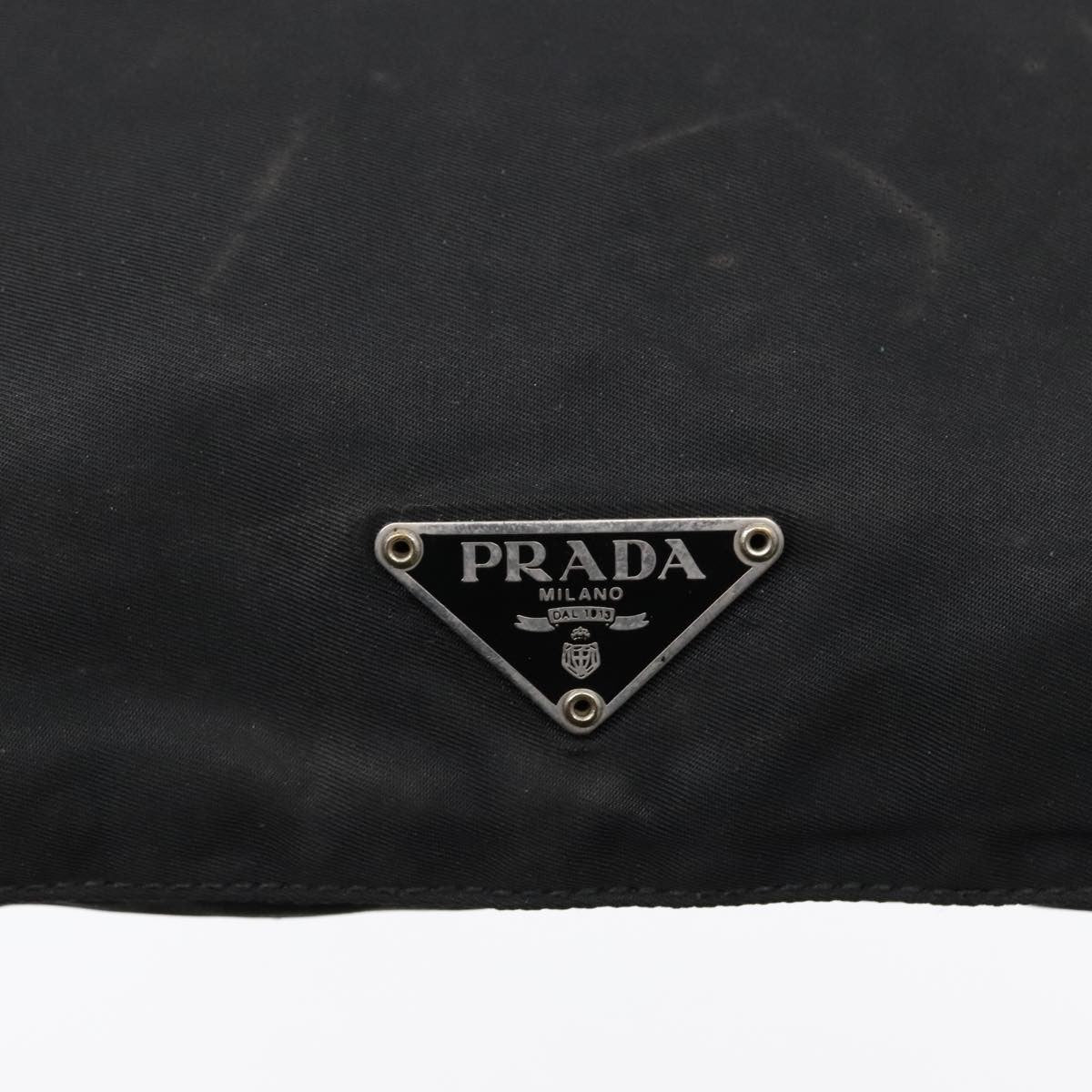 Prada Flat Messenger Bag Tessuto, BLACK, NYLON, Shoulder bag