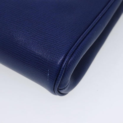 Celine Vintage Circle Logo Crossbody Bag Leather, BLUE, LEATHER, Crossbody bag