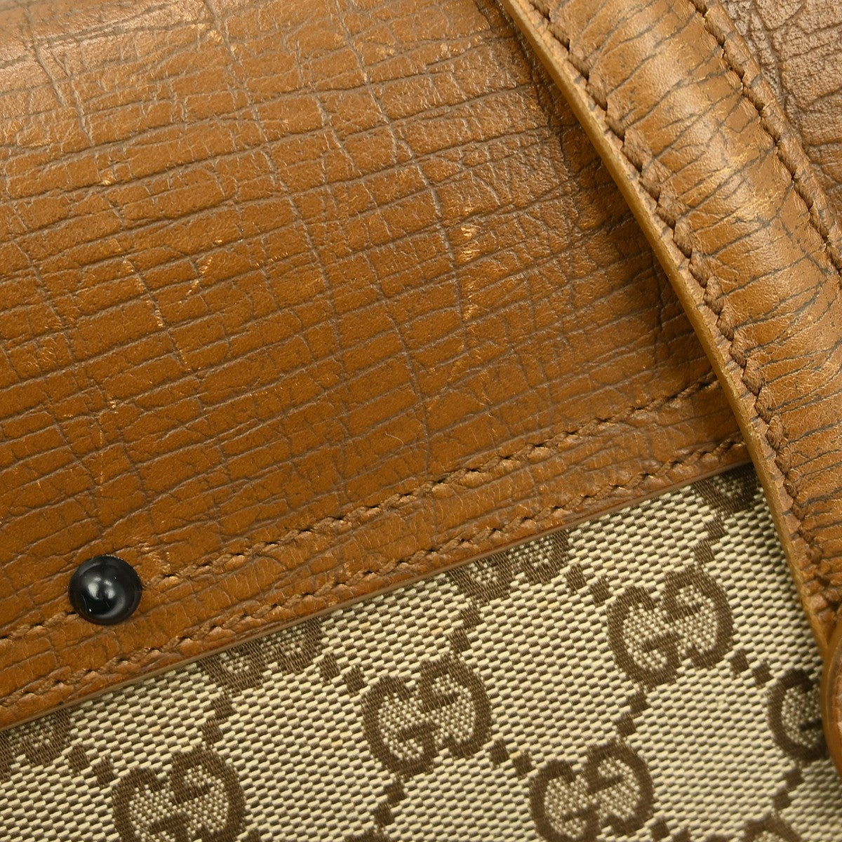 Gucci Bamboo Bullet Bag GG Canvas, BROWN, CANVAS, Shoulder bag