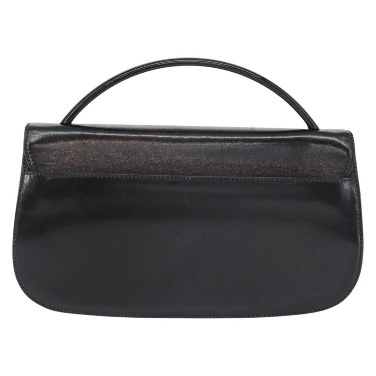 Prada Vintage Handbag Leather, BLACK, LEATHER, Handbag