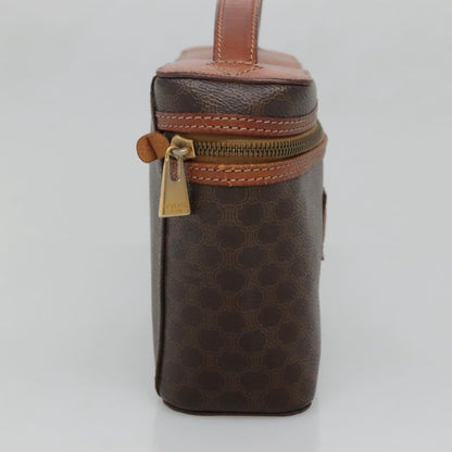 Celine Macadam Vanity Bag Canvas, BROWN, PVC, Travel bag