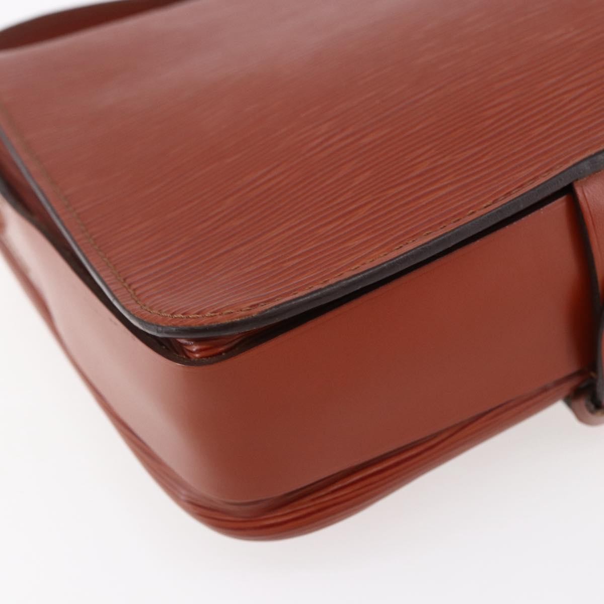 Louis Vuitton Cartouchiere Handbag Epi Leather, BROWN, LEATHER, Shoulder bag