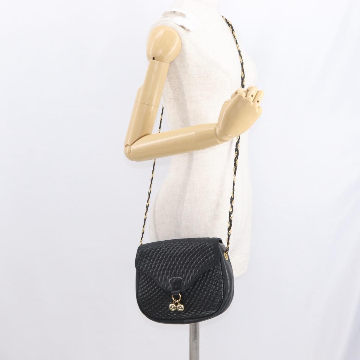 Bally Vintage Shoulder Bag Leather, BLACK, LEATHER, Shoulder bag